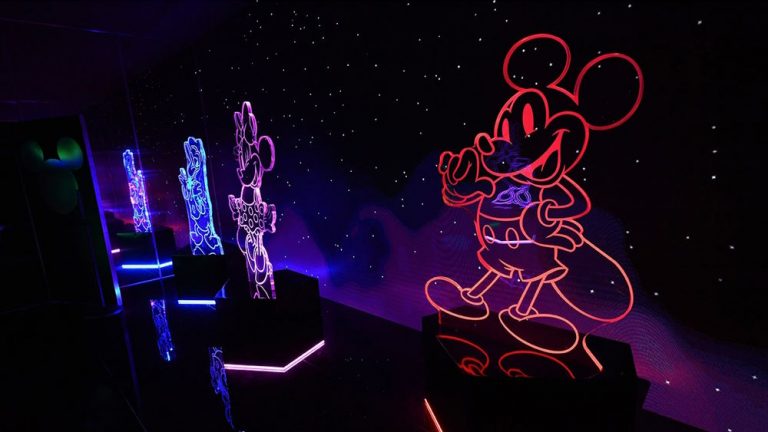 Characters inside Disney Real-time Interactive 3D Experience