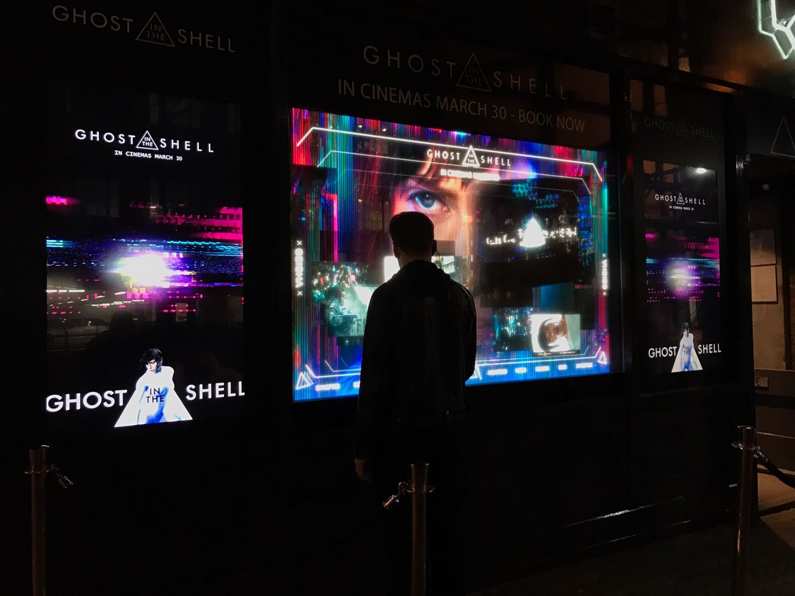 Interactive Pop-Up Installation for Ghost un the shell movie premiere