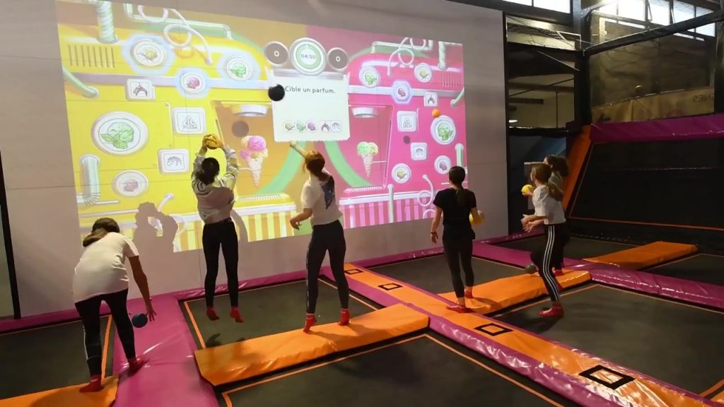 Interactive trampoline parks