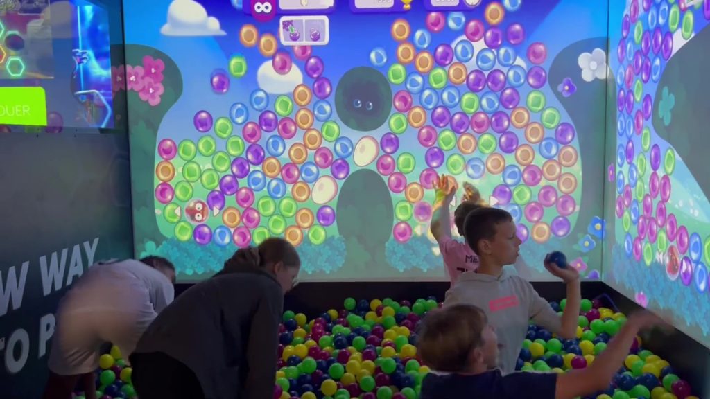 Interactive play walls for soft play centres